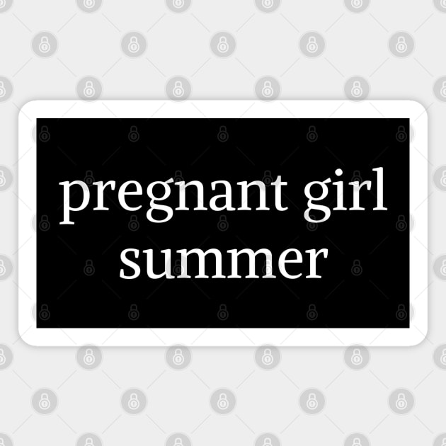 Pregnant Girl Summer Magnet by Creatifly Graphic Tees